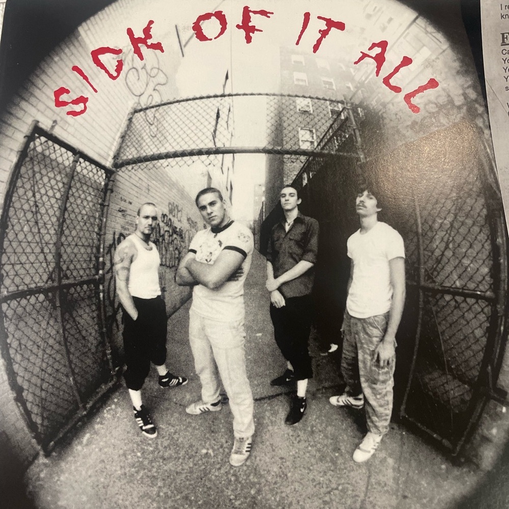 Sick Of It All Band Photo 7 inch EP vinyl- Red Logo